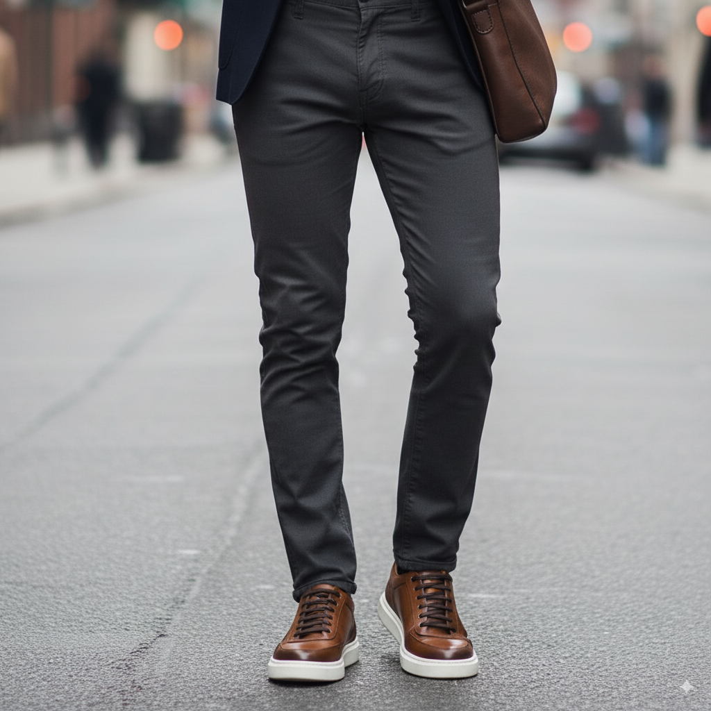 Men's Trendy Blue Lace-up Sneaker