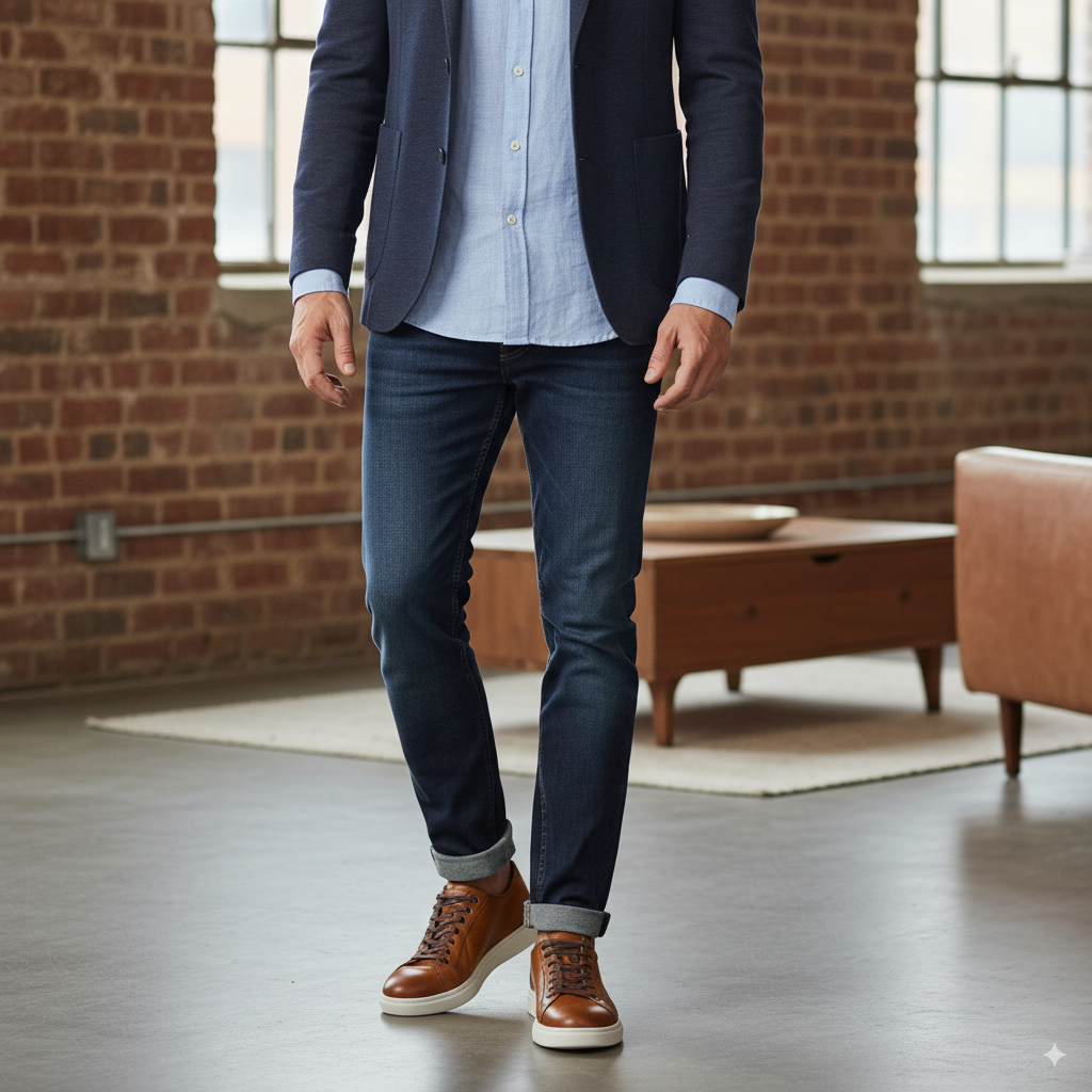 Men's Tan Casual Lace-up Sneaker Shoe