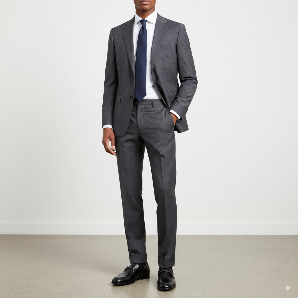 Double T Buckle Leather Loafers