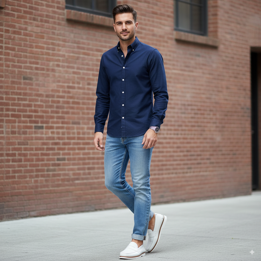 Double Vent Penny Loafer For Men