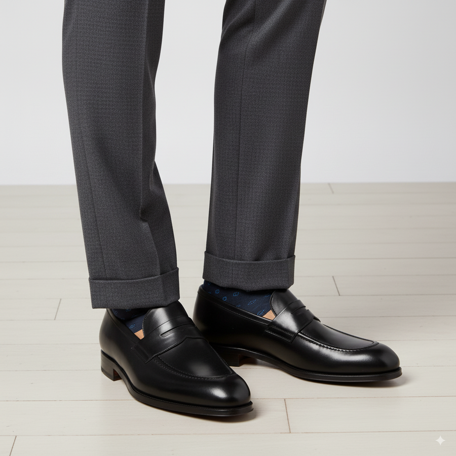 Midnight Inline Penny Loafers