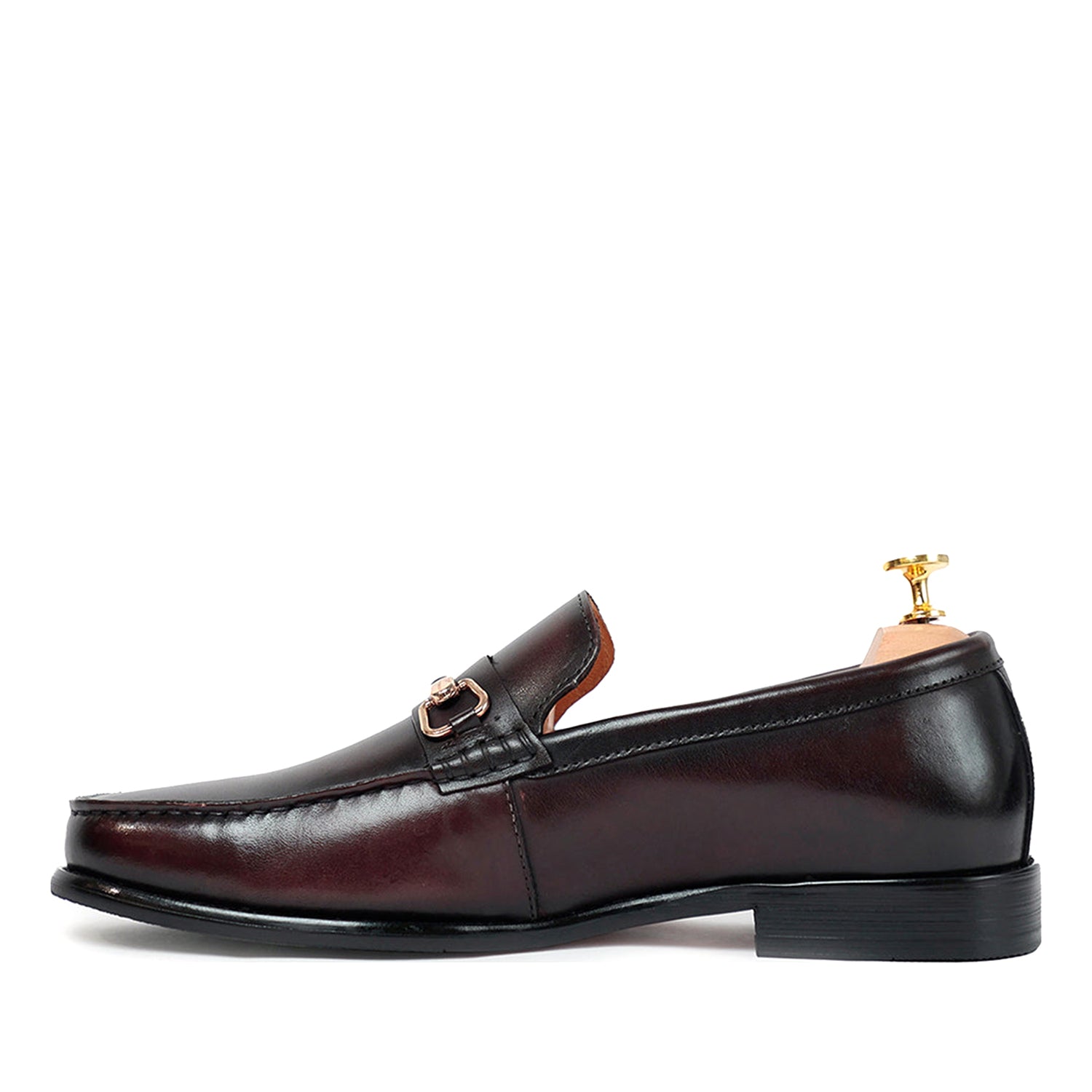 Glen Horse Bit Coffee Slip On Loafers