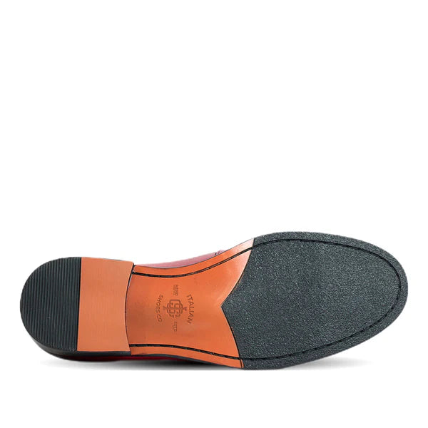 Brown Horsebit Slip On Loafers