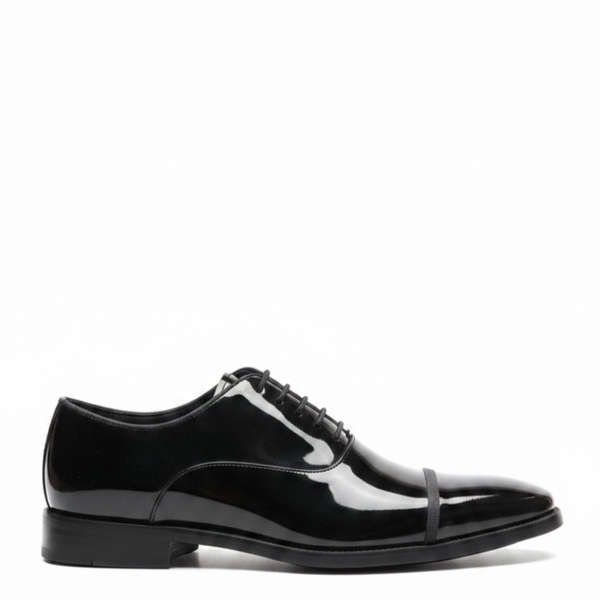 Gloss Patent Cap-Toe Italian Oxford Shoes