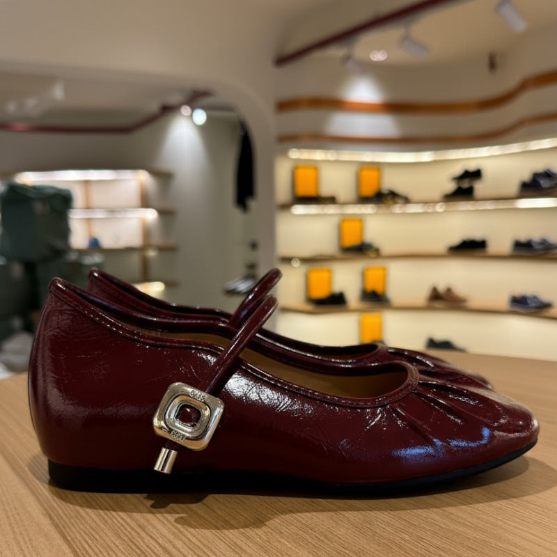 Luxury Gloss Ballet Flat Ballerinas