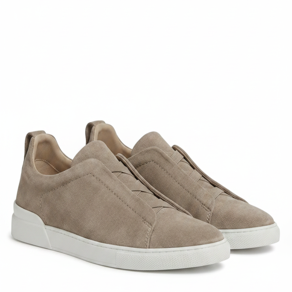 Handmade Suede Triple Stitch Sneaker