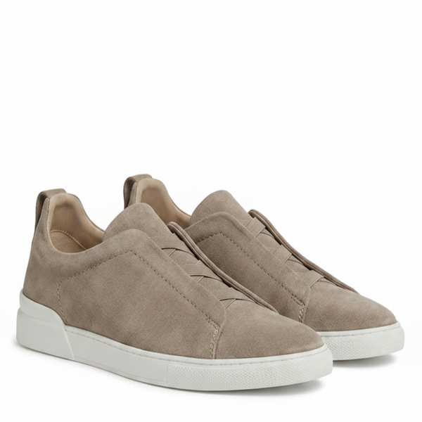 Handmade Suede Triple Stitch Sneaker