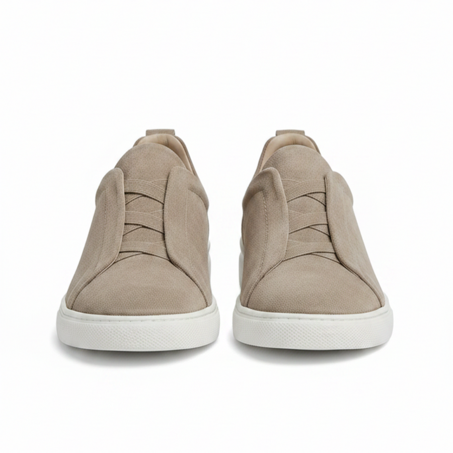 Handmade Suede Triple Stitch Sneaker