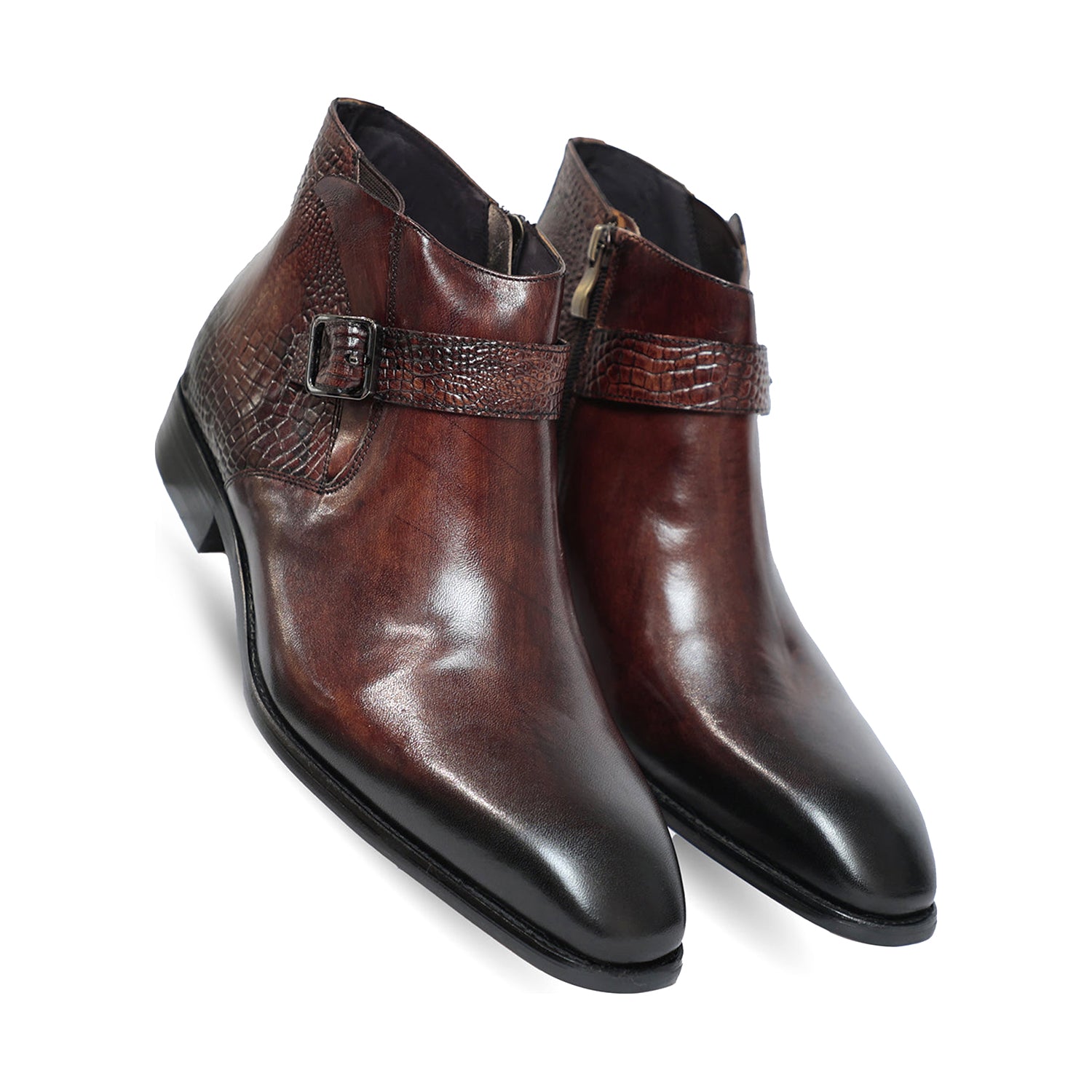 Coffee Boots With Strap