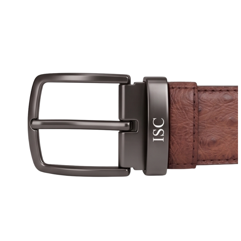 Heritage Ostrich Grain Genuine Leather Belt