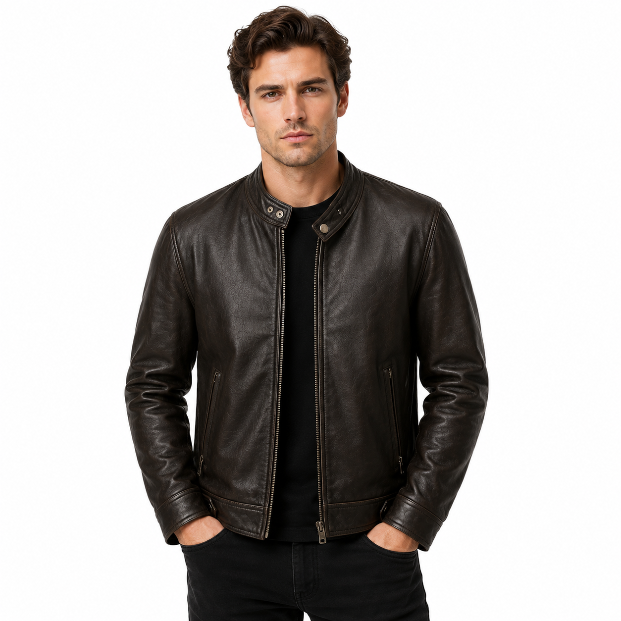 Heritage Café Racer Italian Leather Jacket