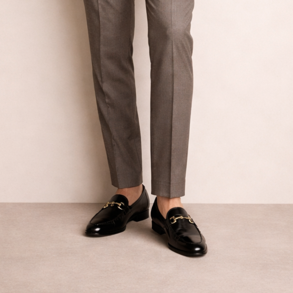 Classic Horsebit Loafers with Gold Hardware