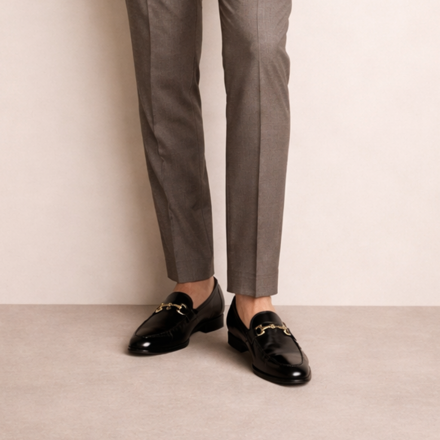 Classic Horsebit Loafers with Gold Hardware