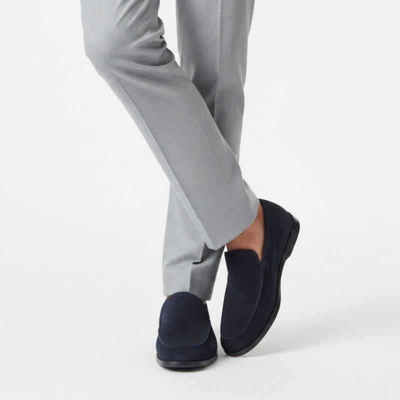 Hybrid Suede Elegance with Italian Comfort Loafers