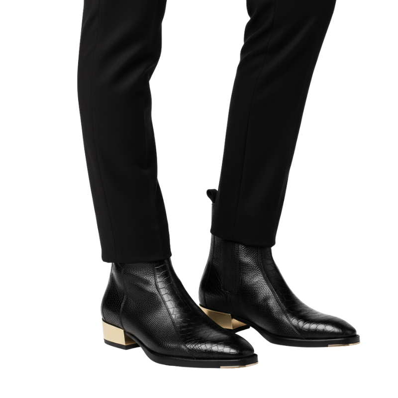 Classic Noir Serpent Luxe Boots