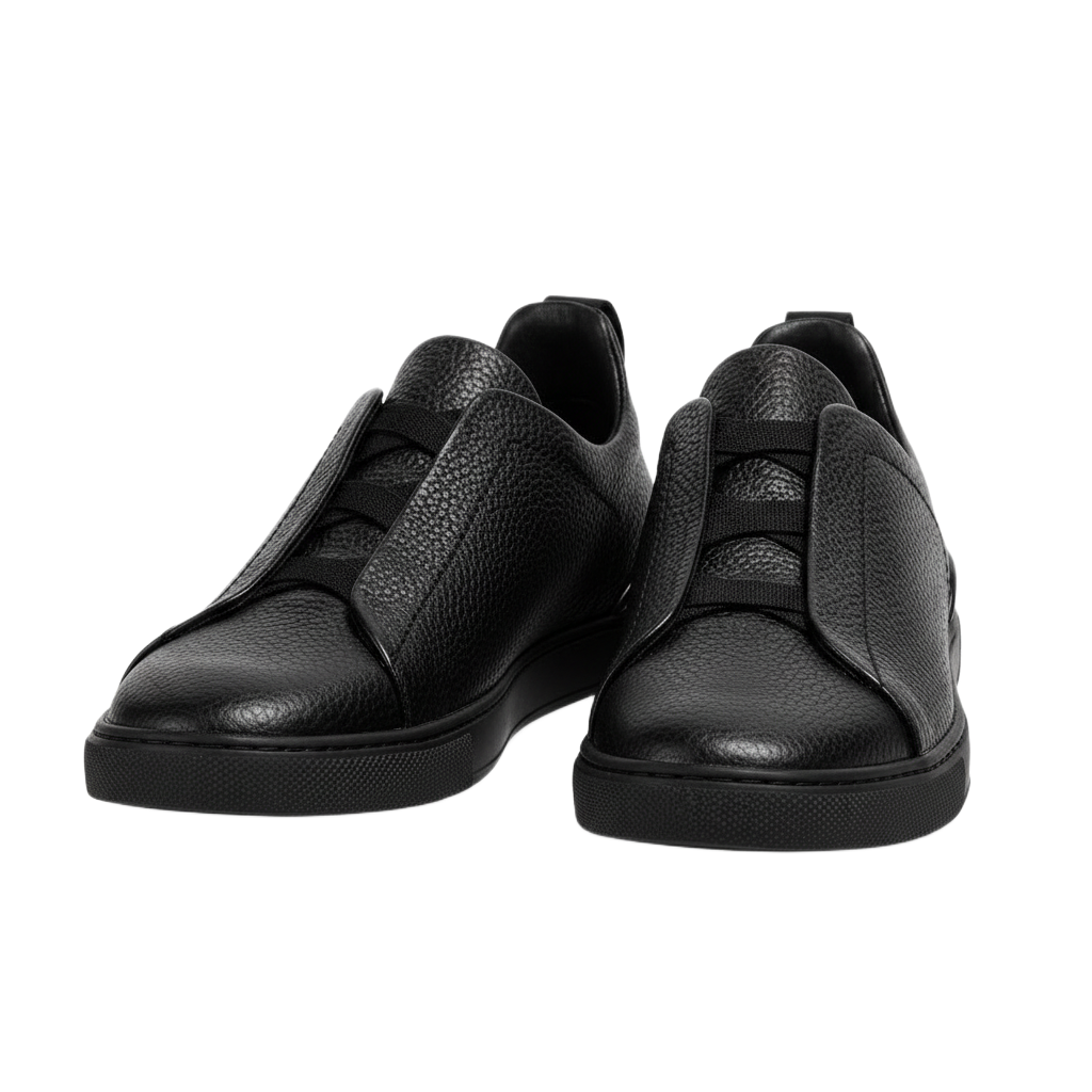 Triple Stitch Leather Pebble Luxe Sneaker