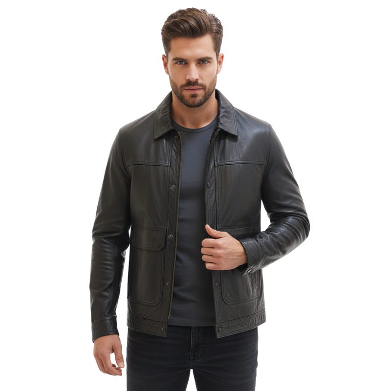 Men s Fieldmaster Utility Leather Jacket