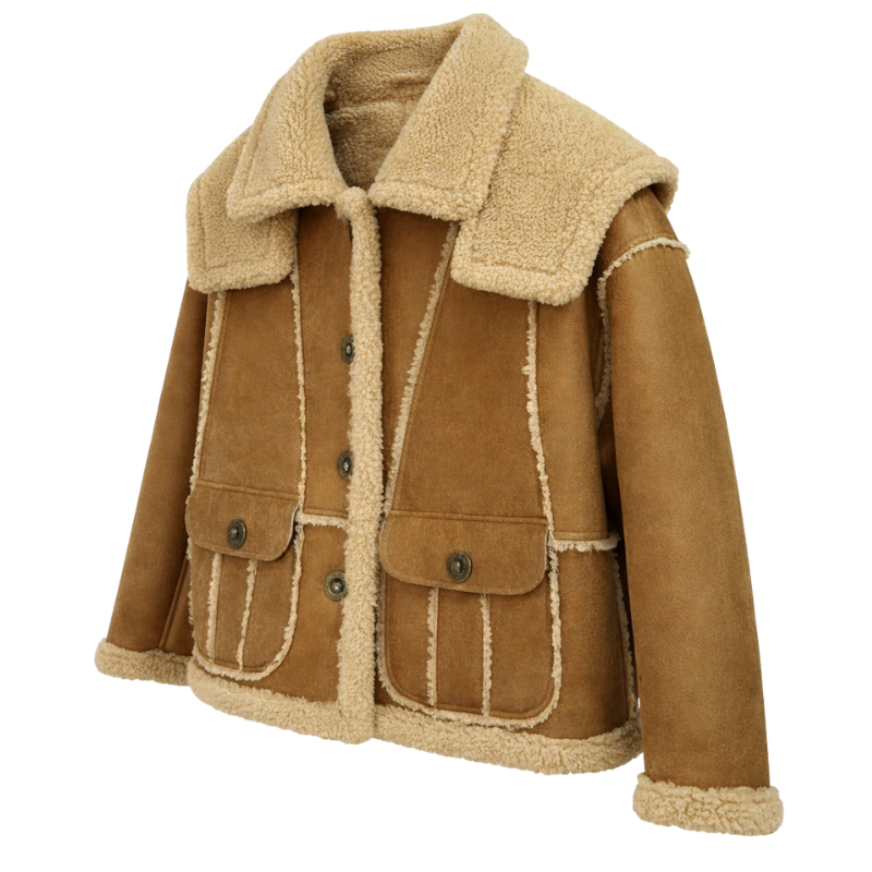 Rustic Fleece Heritage Shearling Jacket