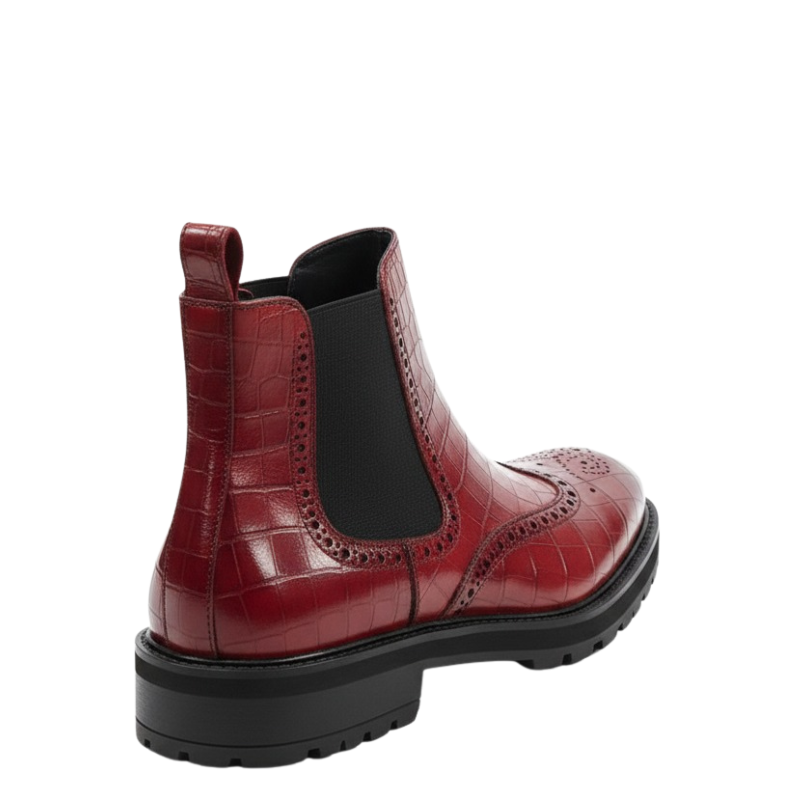 Luxury Croc Brogue Boots