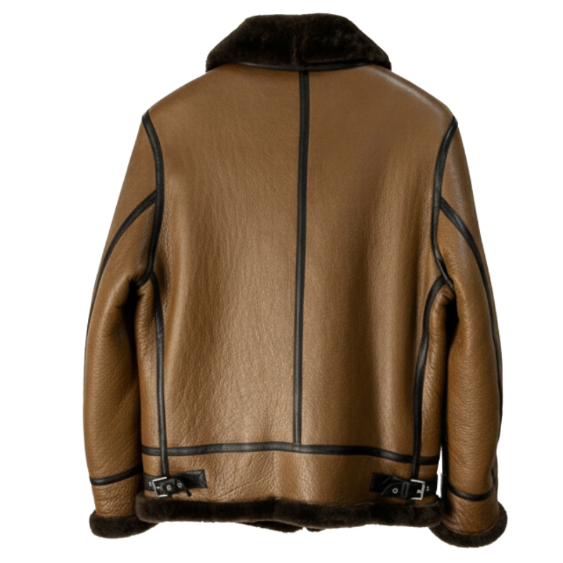Shadow Fur Trimline Leather Jacket