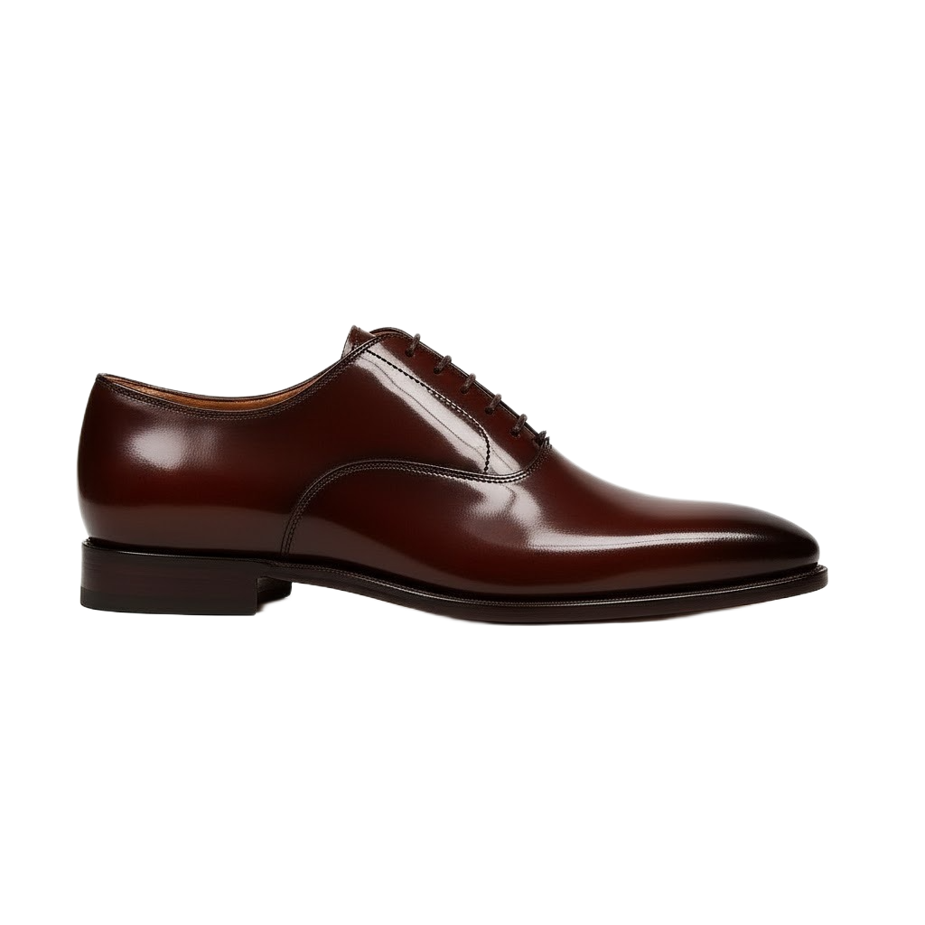 Classic Patina Lace-Up Leather Oxford Shoes