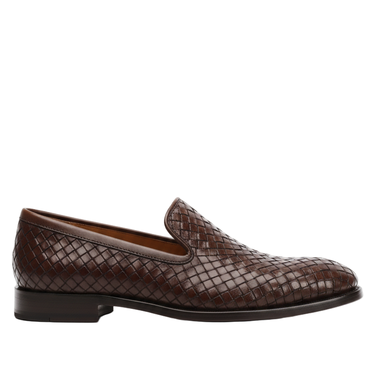 Alessandro Brown Leather Italian Loafers