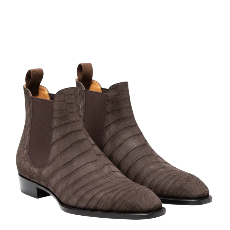 Reale Caiman Suede Chelsea Boots