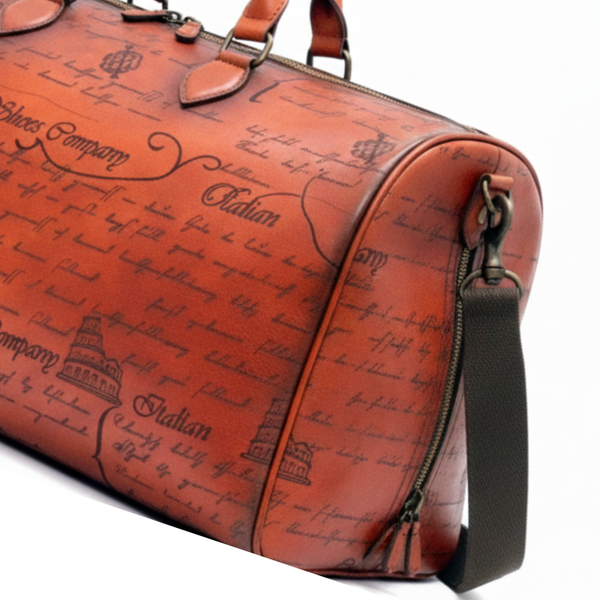 Vintage Style Roma Script Heritage Duffel Bag