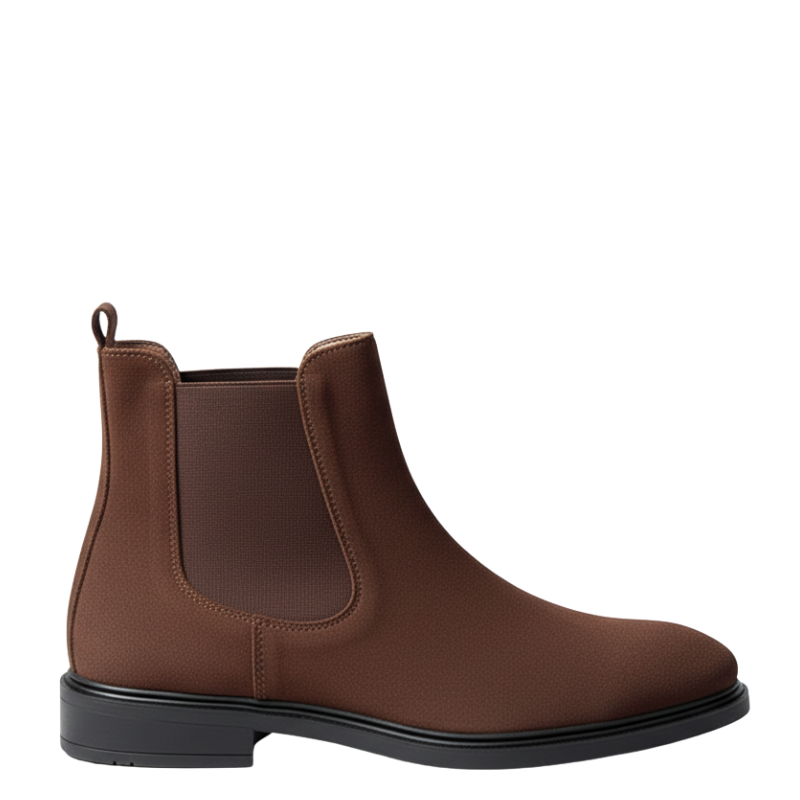 Men's Suede Smooth Walnut Chelsea Boots