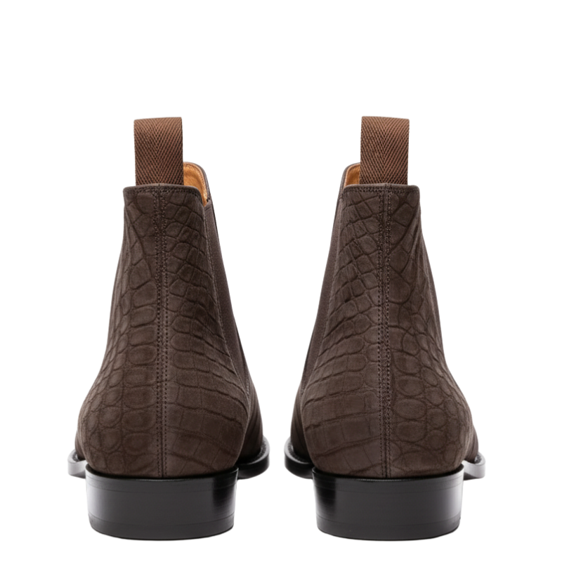 Reale Caiman Suede Chelsea Boots