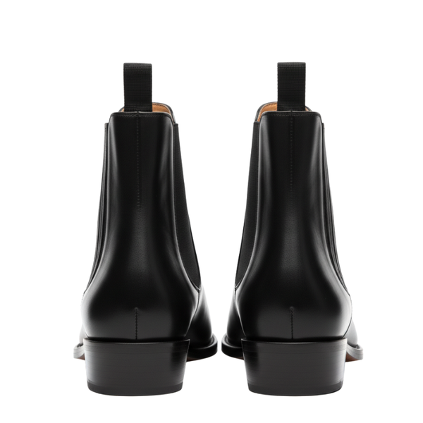Gloss Finish Classic Chelsea Leather Boots