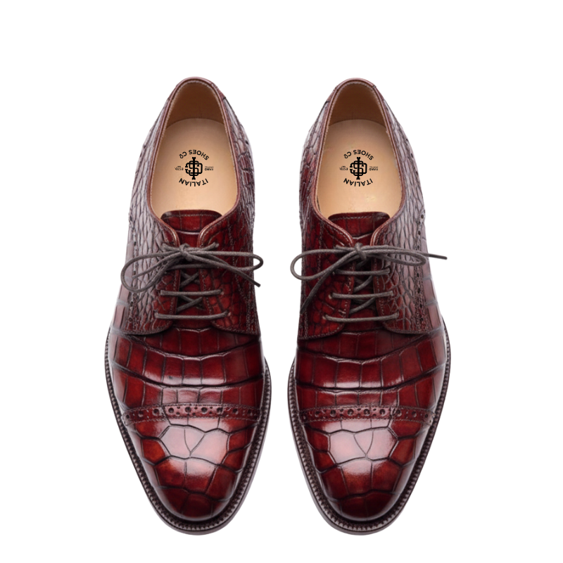 Men's Imperial Croc Leather Oxford
