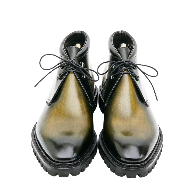 Autumn Leaf Patina With Predominantly Tones Chukka Boot