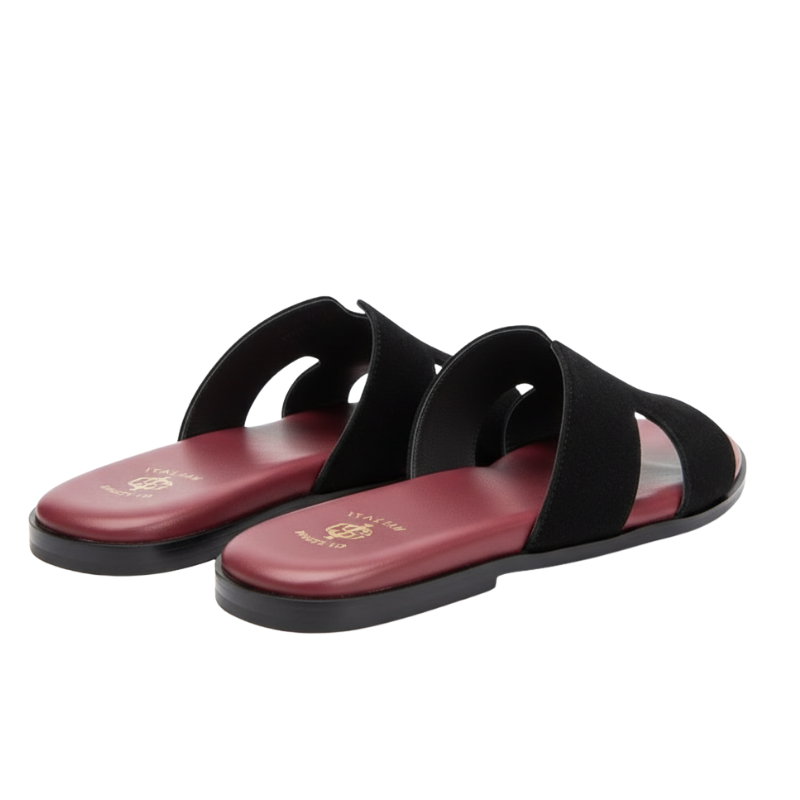 Italian H-Cut Slipper in Seude Strap