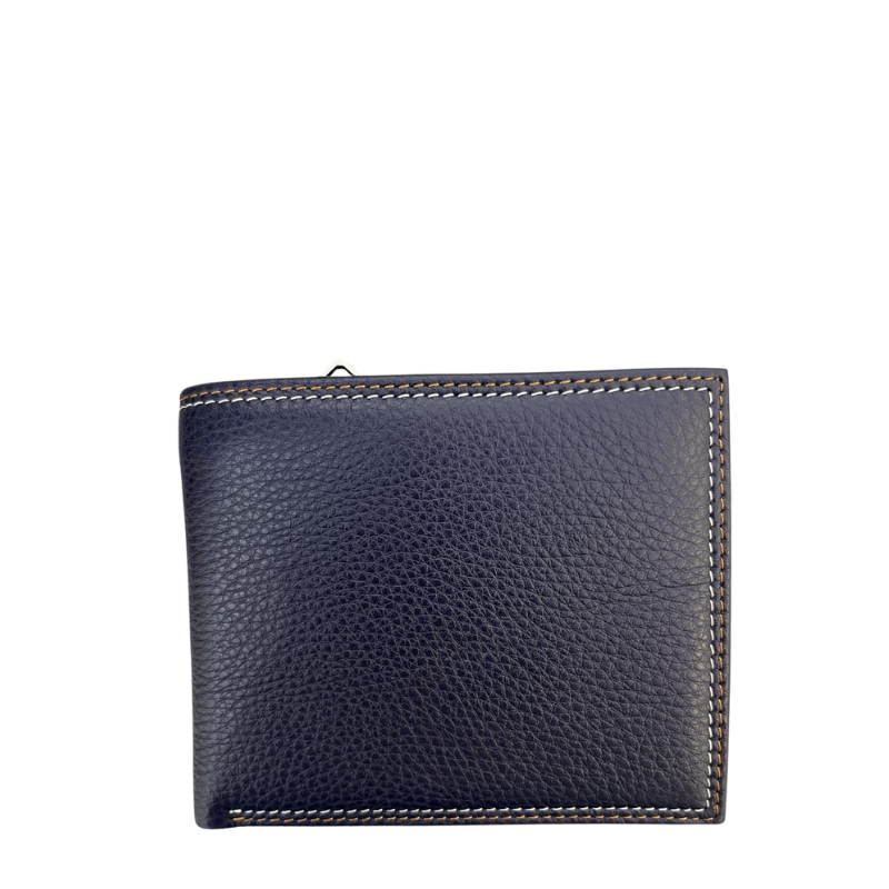 Noir Stitch Textured Leather Wallet
