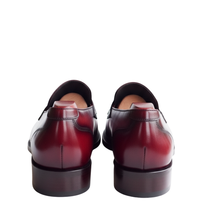 Luxury Leather Strap Polished Finish Loafer