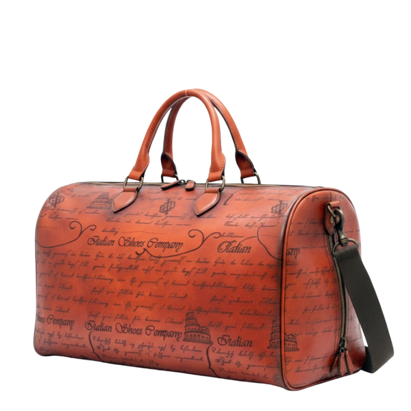 Vintage Style Roma Script Heritage Duffel Bag