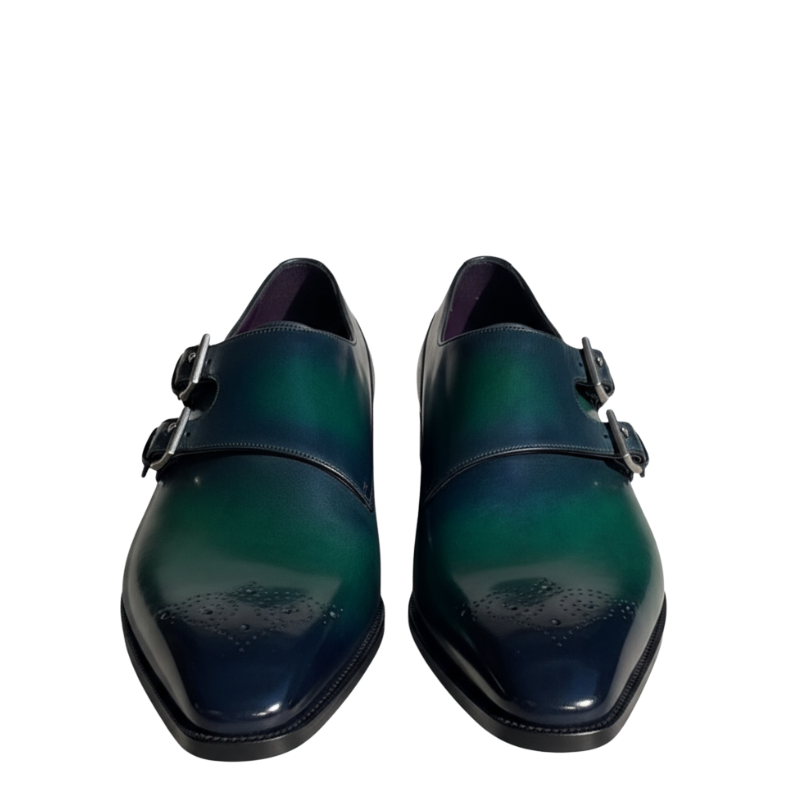 Emerald Midnight Dual Monk Shoes