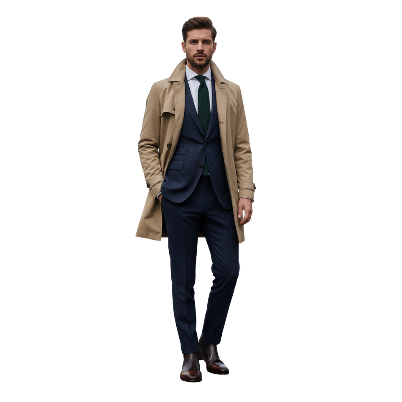 Auburn Cap Toe Leather Chelsea Boots
