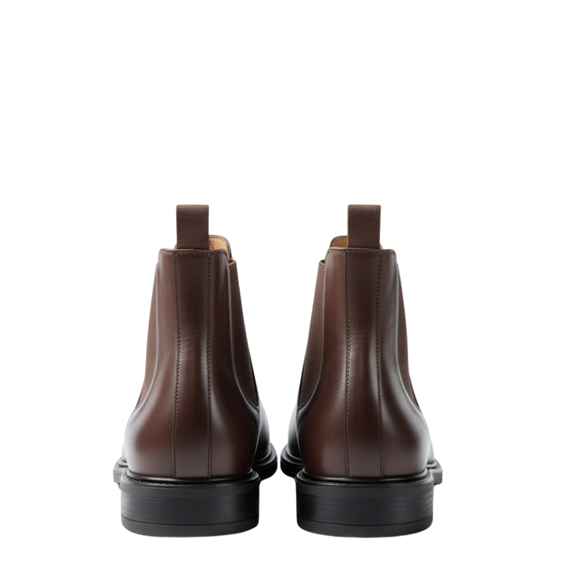Men's Polished Leather Chelsea Boots