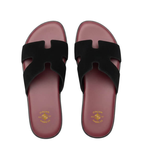 Italian H Cut Slipper in Seude Strap