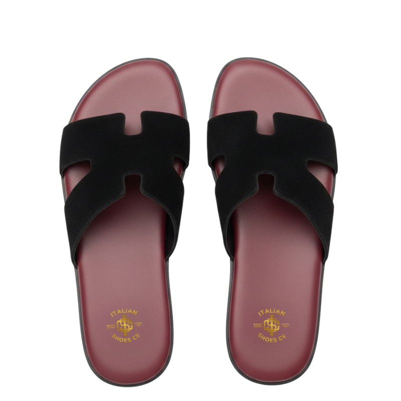 Italian H Cut Slipper in Seude Strap