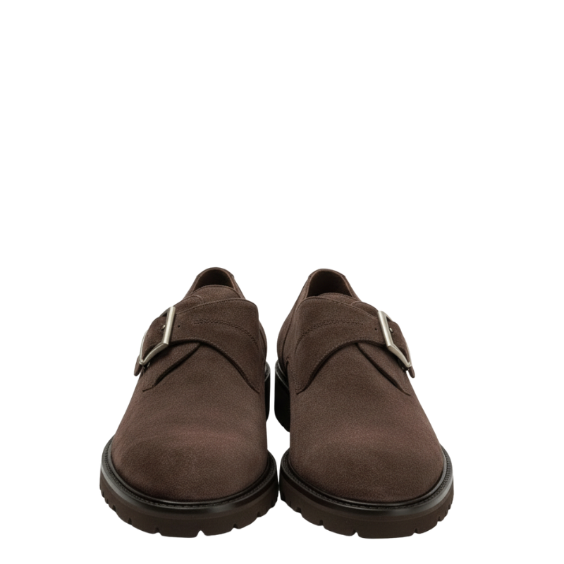 Men's suede single Monk Strap Buckle Shoes