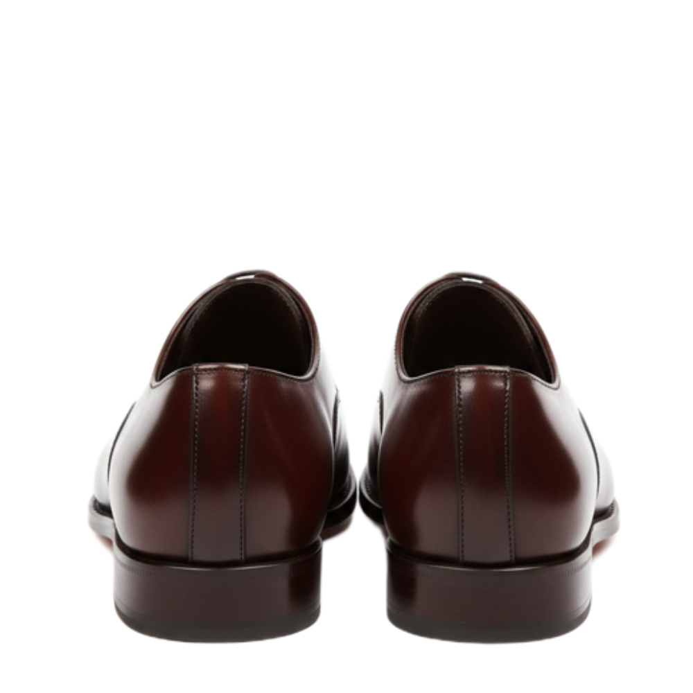 Classic Patina Lace-Up Leather Oxford Shoes