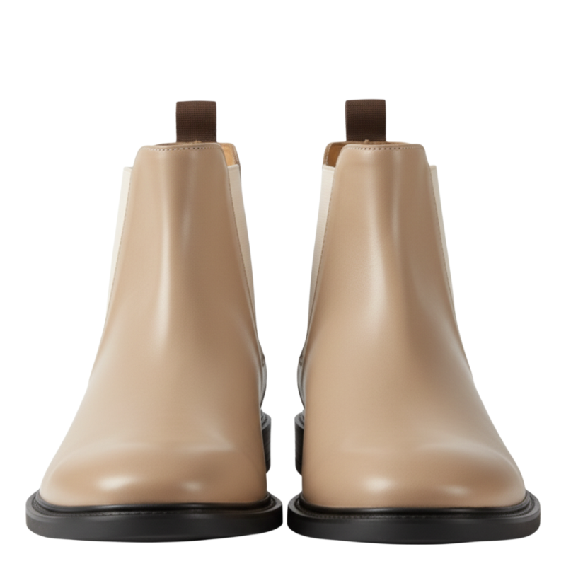 Men's Polished Leather Chelsea Boots