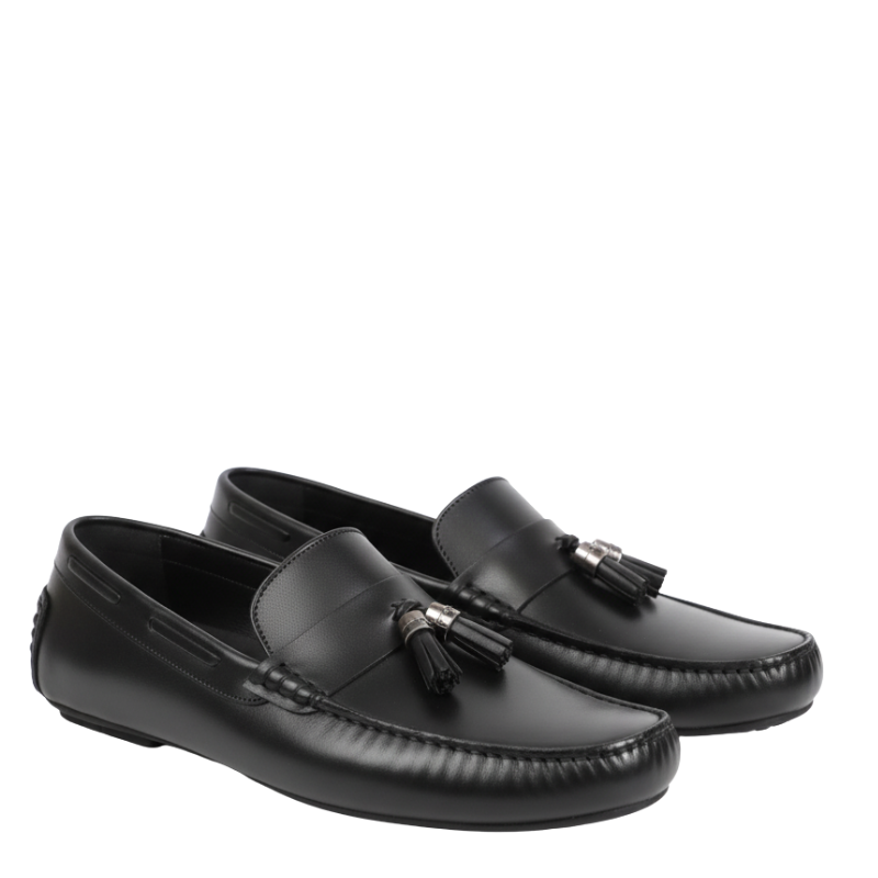 Imperial Noir Luxe Tassel Loafers