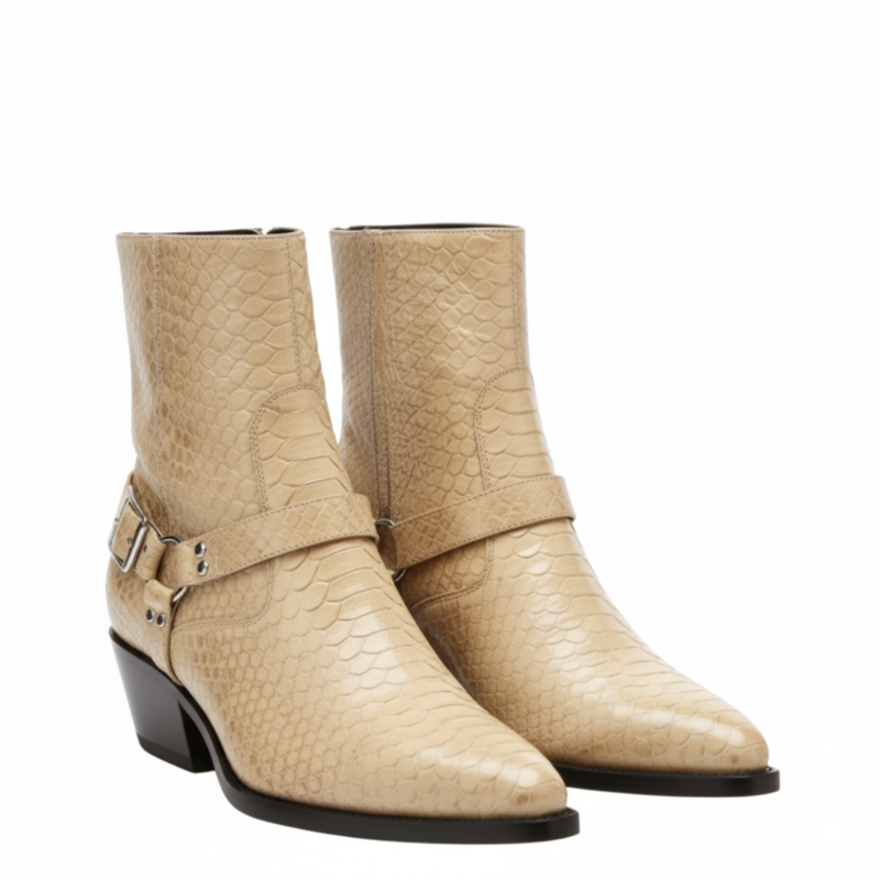 Classic Desert Python Buckle Boot