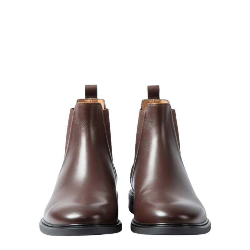 Men's Polished Leather Chelsea Boots