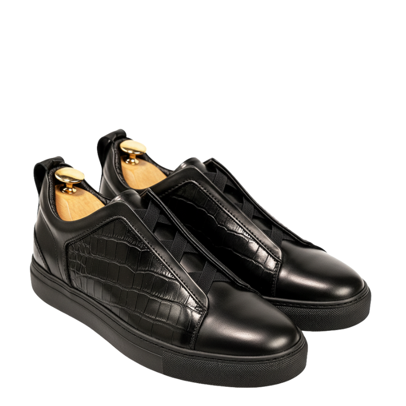 Stylish Croc-Pane Luxe Slip Sneaker