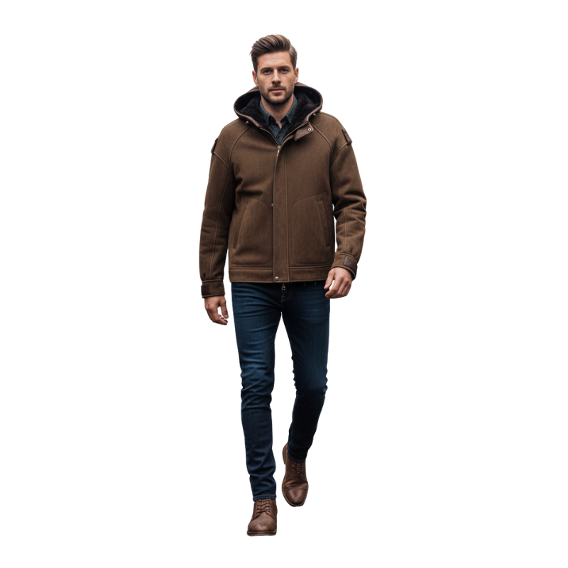 Rugged Hood Patch Guard Winter Jacket